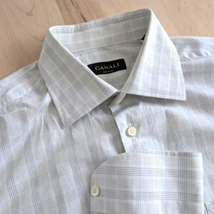 🇮🇹CANALI Gray Dress Shirt with Subtle Pattern